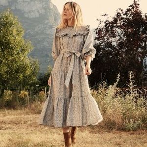 DOEN Mountain dress in cream California wildflower XS